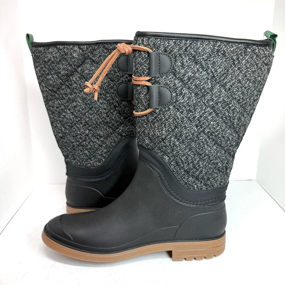NWOT Kamik Abigail‎ Waterproof Black and Brown Winter Boots Women’s Size 10